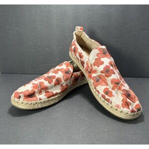 TOMS Floral slip on shoes‎ women's size 8